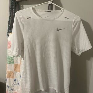 Nike  White and Gray Short Sleeve Tee